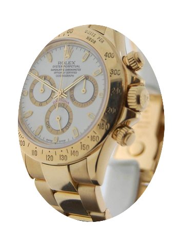 Rolex Daytona 18k Yellow Gold White Dial...