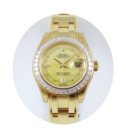 Rolex DATEJUST PEARLMASTER Yellow Gold D...