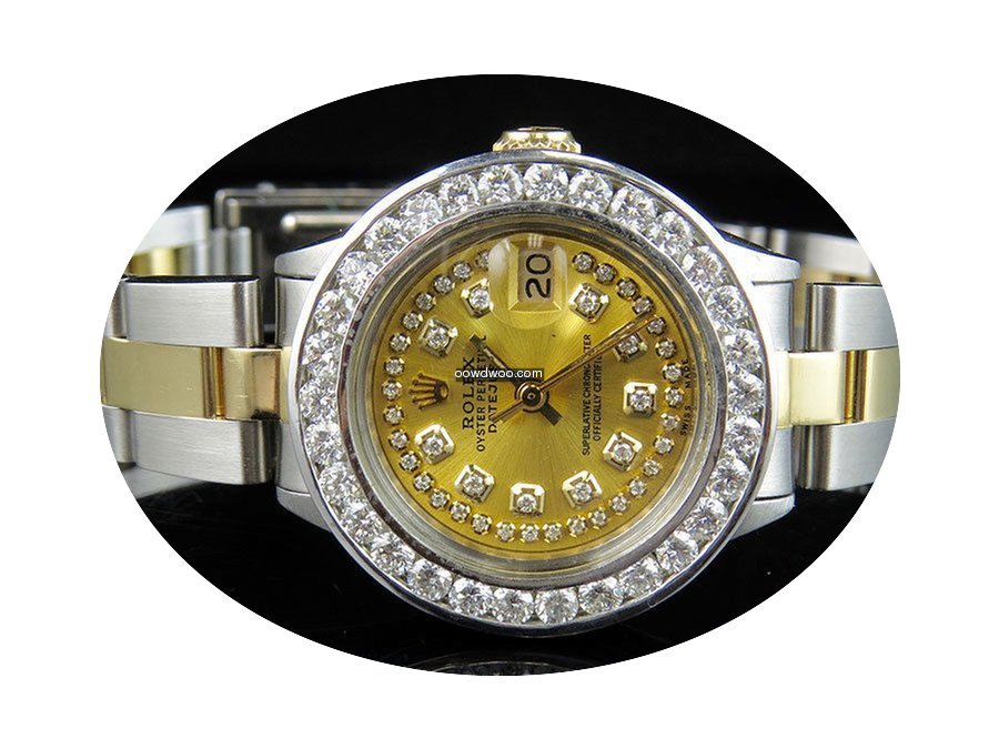 Rolex Ladies 18K Stainless Steel Rolex D...