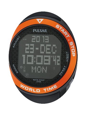 Pulsar PQ2031X1 Digital Worldtimer Chron...