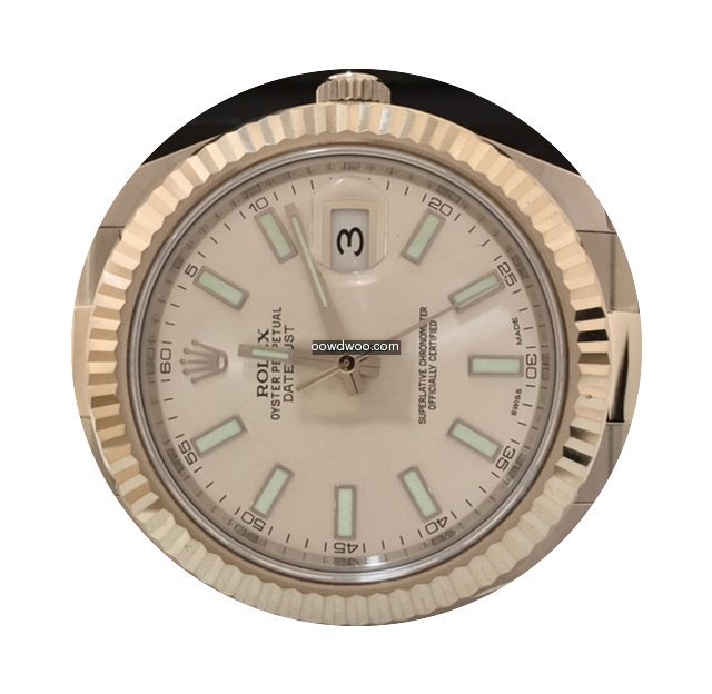Rolex Datejust Il 41mm Bezel De Ouro Bra...