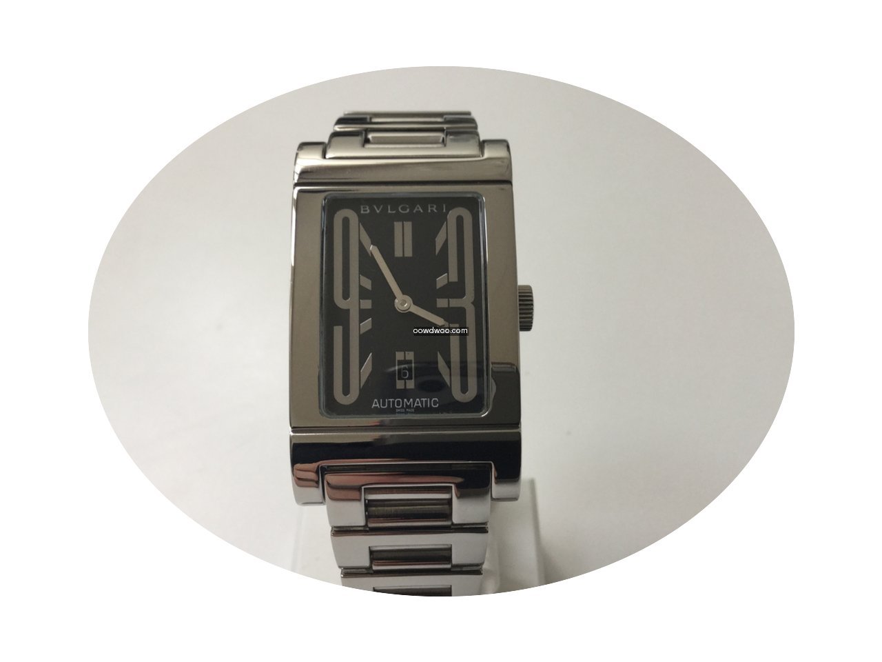 Bulgari Rettangelo Automatic steel black...
