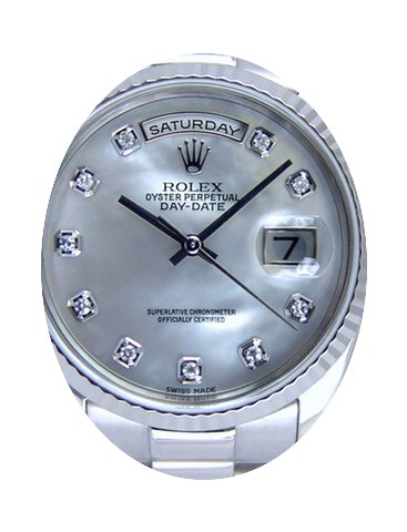 Rolex Day-Date 36 118239-MOPDP White Mot...