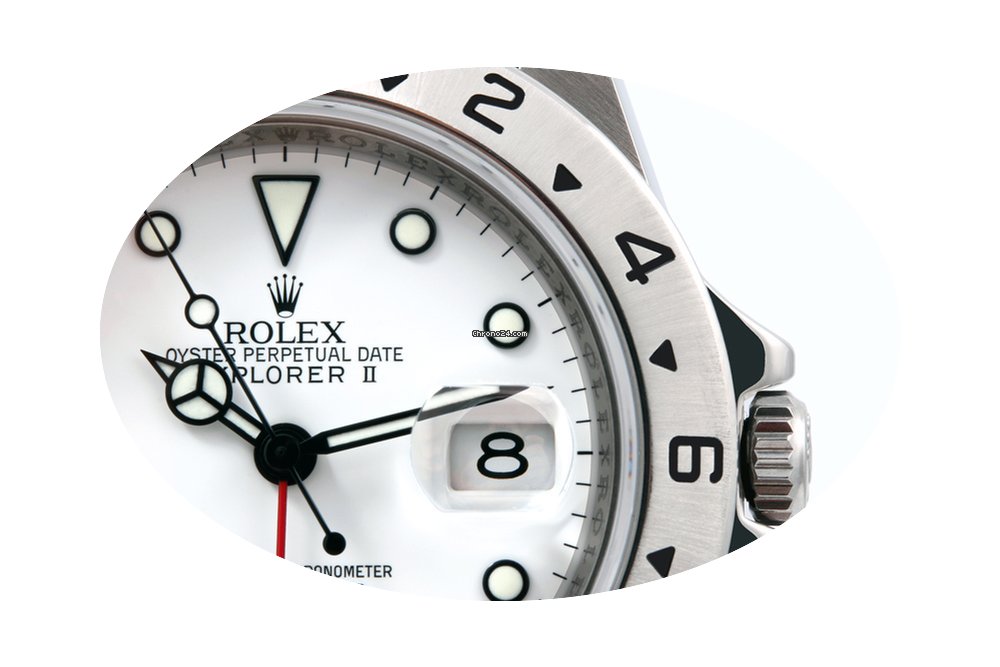 Rolex 2008 SS 40mm Explorer ll White Dia...