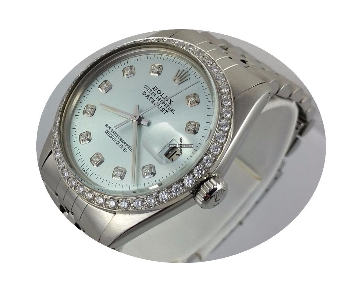 Rolex Datejust 16014 Mens W/ Diamond Bez...
