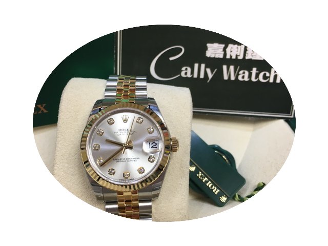 Rolex 178273 Datejust 31MM Silver Diam D...