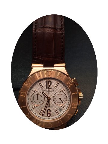 Bulgari Diagono Crono de Oro Rosa...