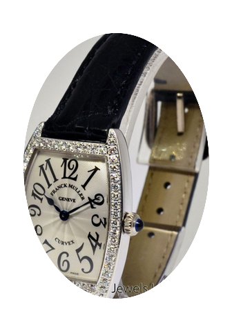 Franck Muller Curvex 18k White Gold Diam...