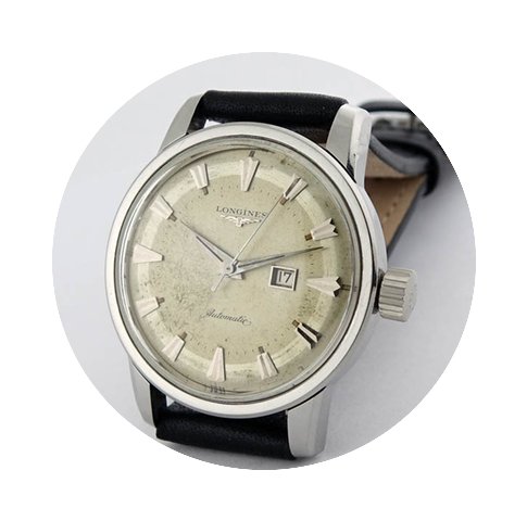 Longines Stainless Steel All Guard w/ Da...