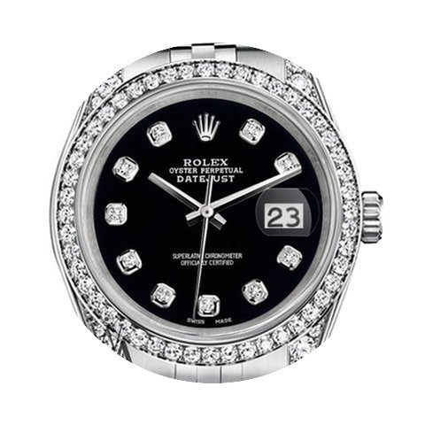 Rolex 36mm Datejust Black Diamond Dial J...
