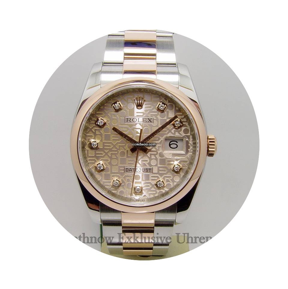 Rolex Datejust Stahl/Rosegold Diamantzif...