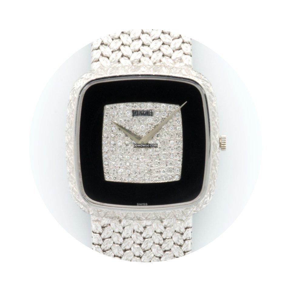 Piaget White Gold Diamond Onyx Bracelet ...