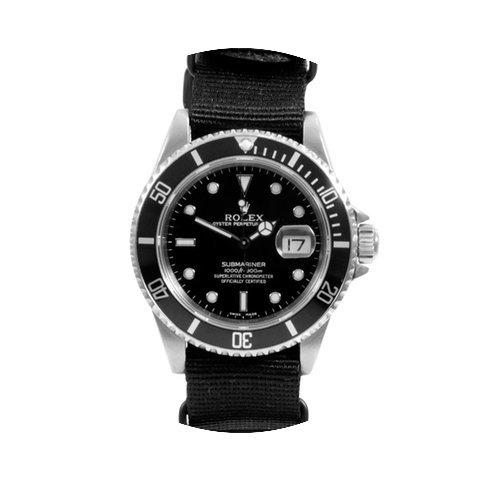 Rolex Mens SS 16610 Submariner - Black D...