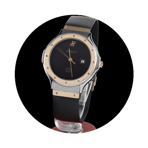 Hublot classic steel and gold medium siz...