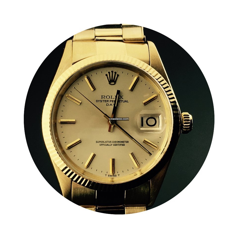 Rolex DATE 1500 OYSTER YELLOW GOLD 1970...