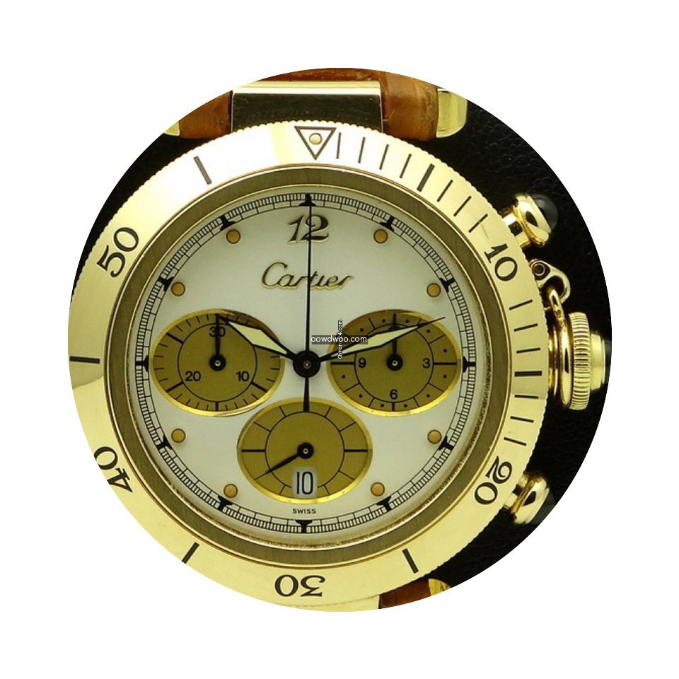 Cartier | Pasha Chrono 18 kt yellow gold...