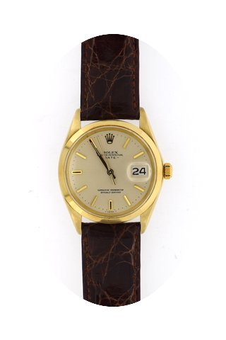 Rolex Vintage Gold date smooth bezel...