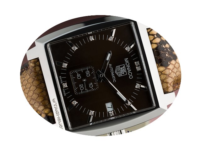TAG Heuer MONACO LADY BROWN DIAL & D...
