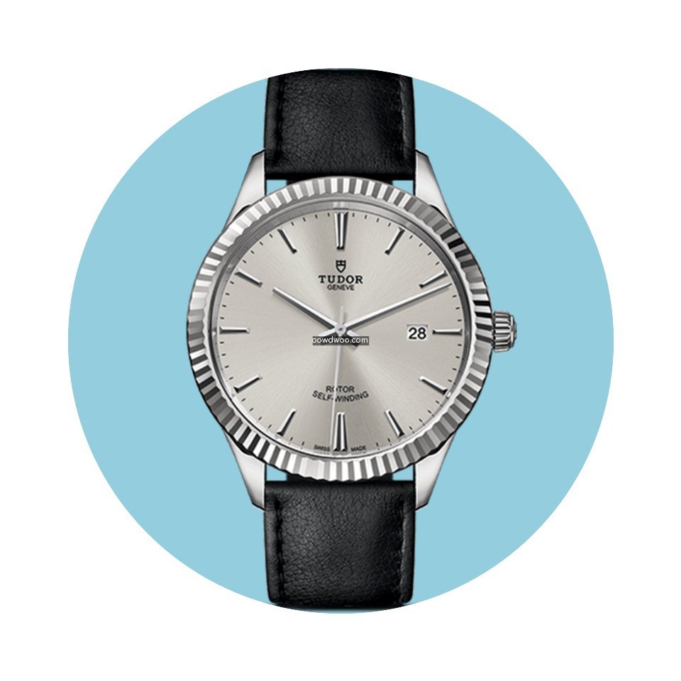 Tudor Style 41mm, geriffelte Lünette, L...