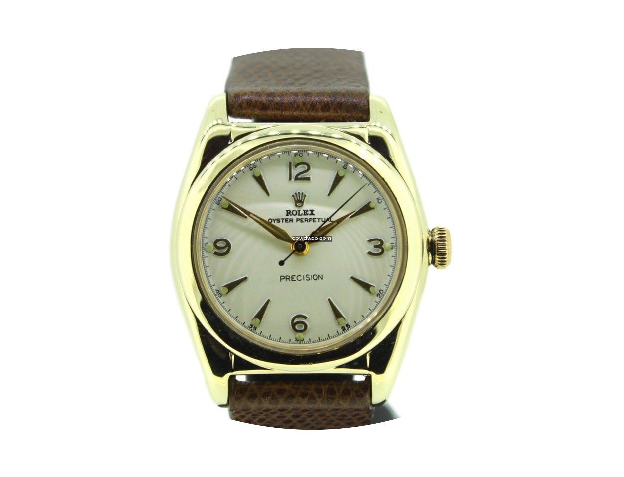 Rolex Precision 14K Gold Bubbleback...