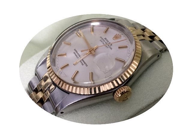 Rolex Oyster Datejust Gold Steel Silver ...