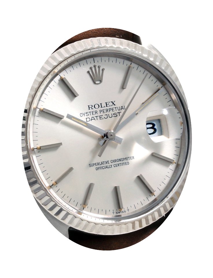 Rolex Steel 36mm Datejust Silver Dial Br...