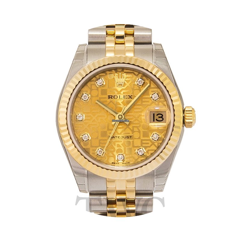 Rolex Datejust Lady 31 Steel Gold Champ ...