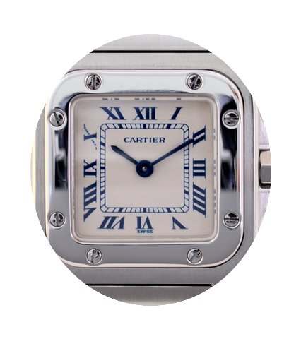 Cartier Santos Stahl Ladies Sportlich Kl...