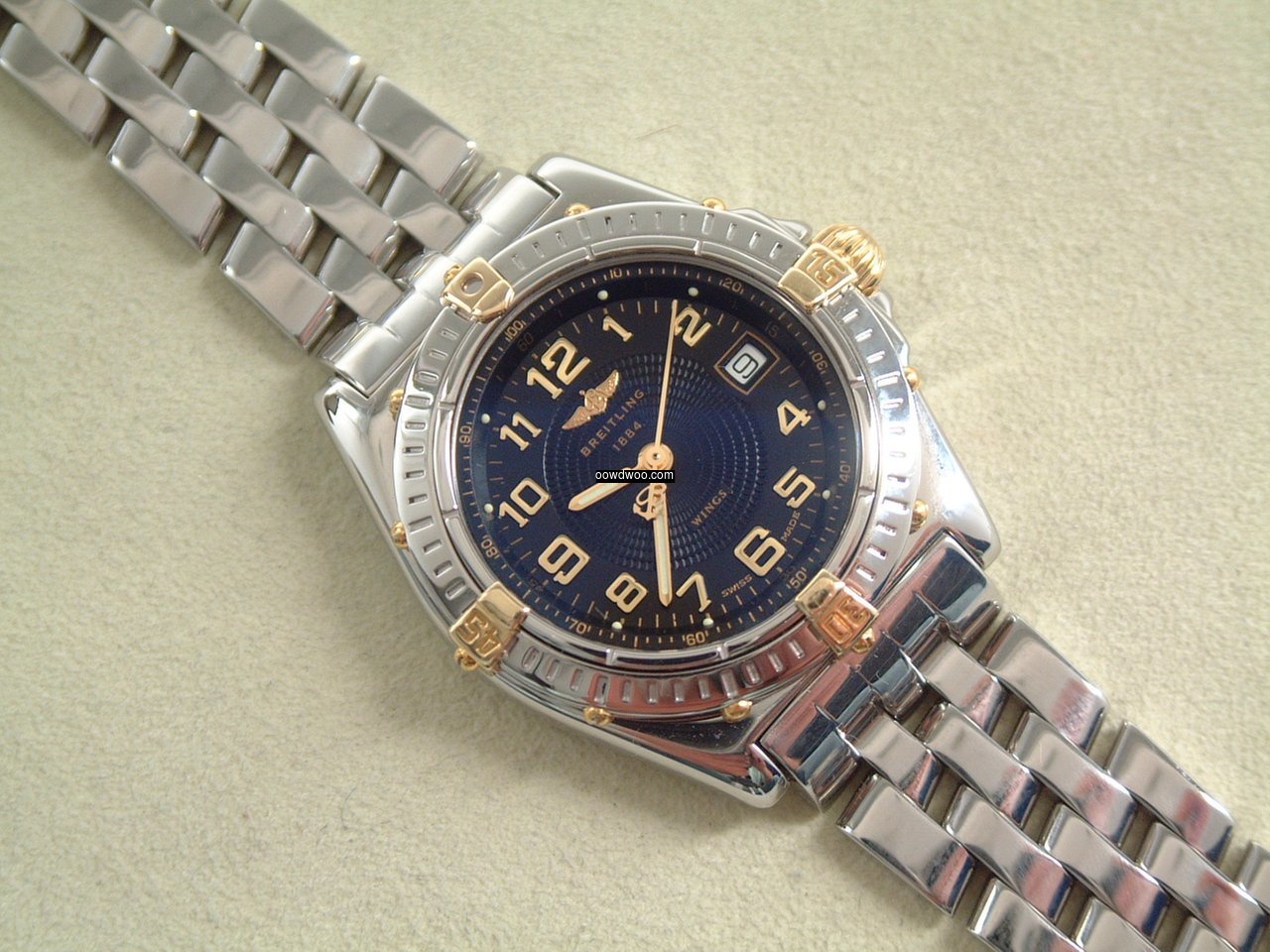 Breitling Wings Lady Stahl / Gold mit Pi...