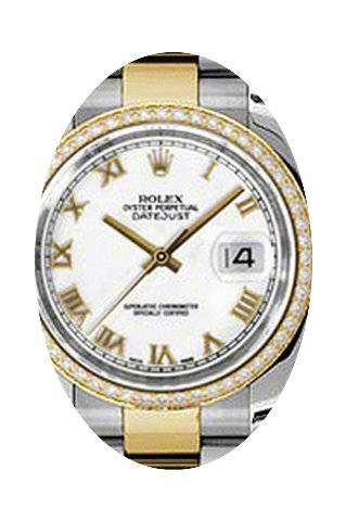 Rolex Datejust 36 116243-WHTRDO White Ro...