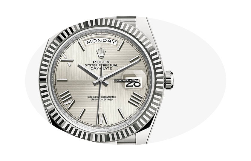 Rolex DAY-DATE White Gold40 Full Set Unw...