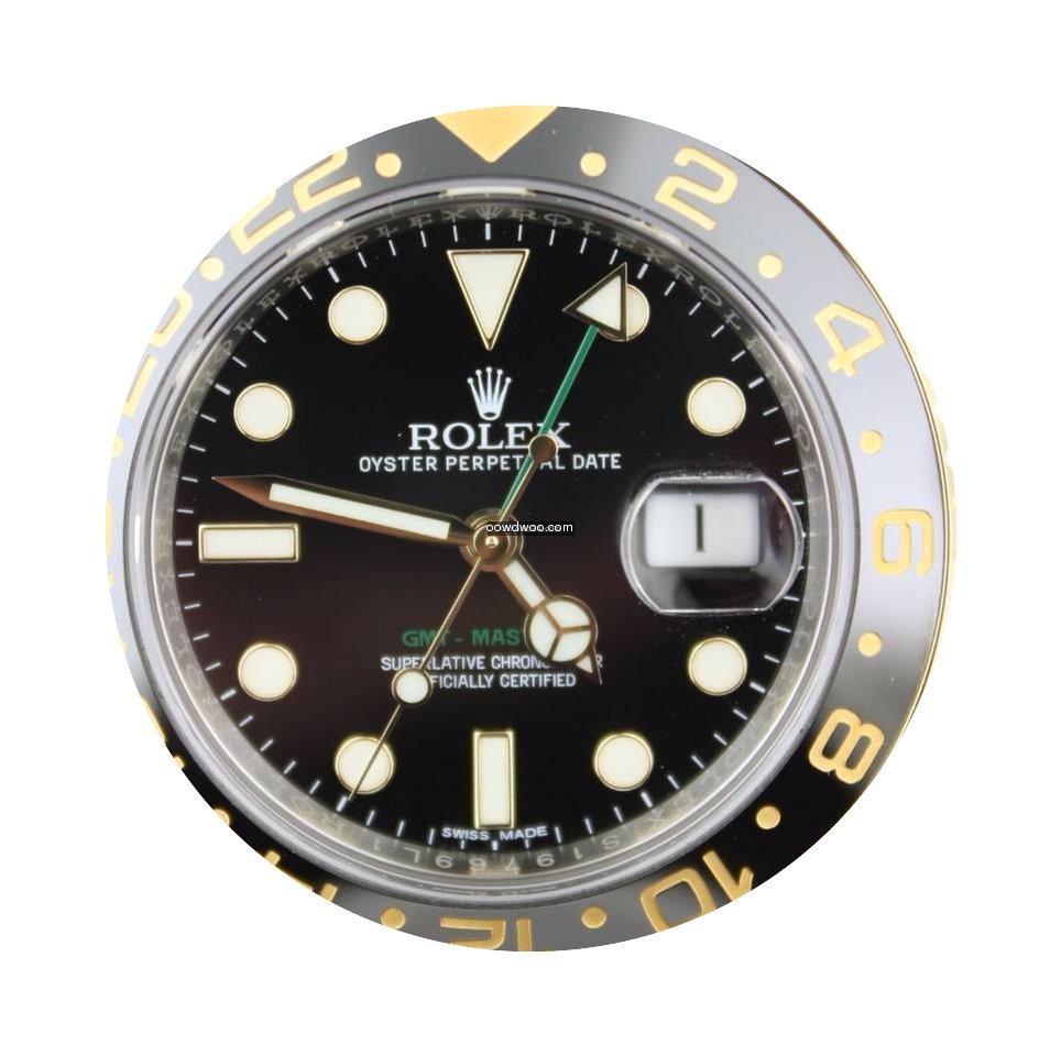 Rolex GMT-Master II Gold/Steel Black Dia...