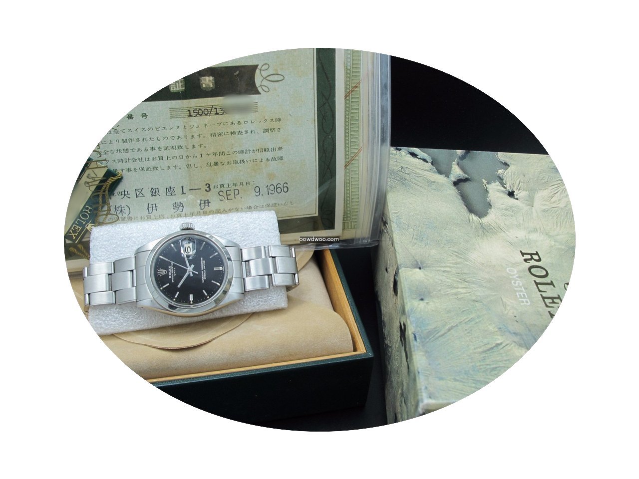 Rolex OYSTER DATE 1500 Original Gilt Dia...