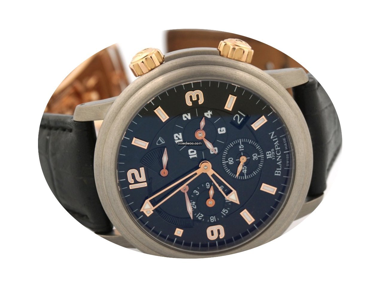 Blancpain Leman Reveil GMT Titanium Alar...