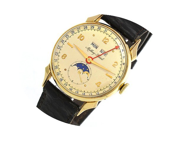 Mathey-Tissot Herrenuhr - 14K Gelbgold -...