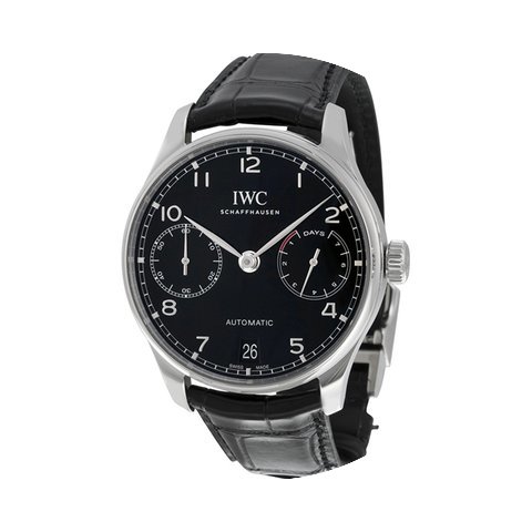 IWC Portugieser Automatic Black Strap Me...