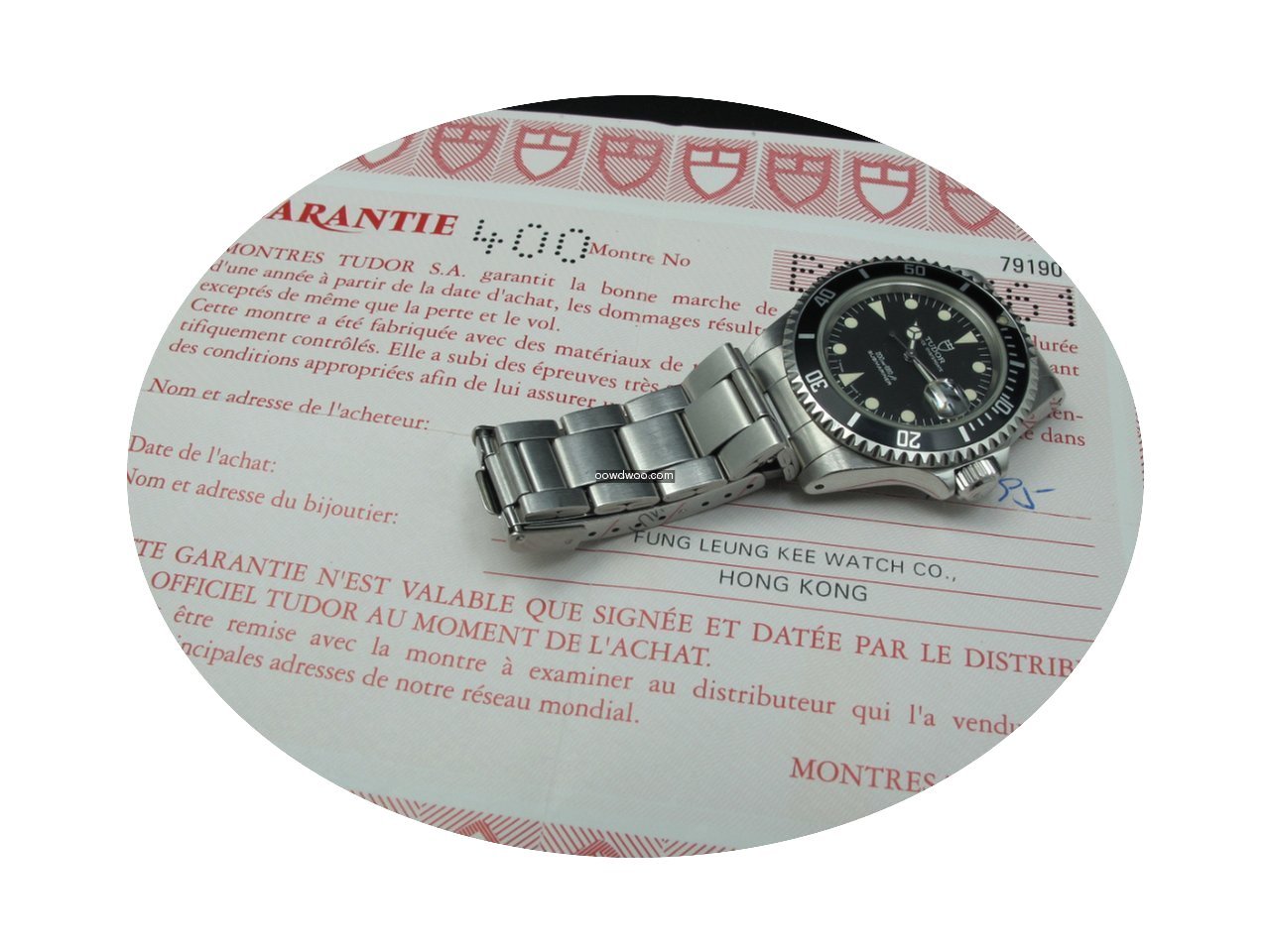 Tudor 1995 SUBMARINER 79190 Black Dial/B...