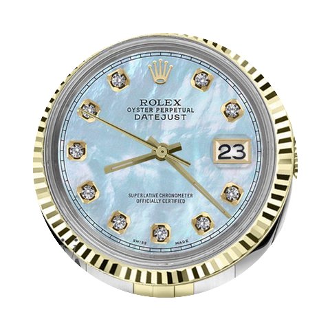 Rolex Ladies Rolex 31mm Datejust2tone Bl...