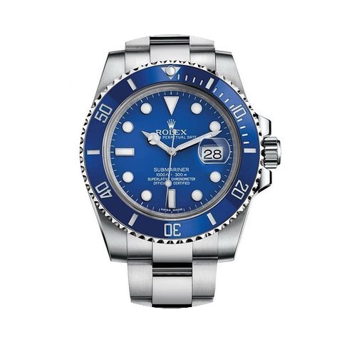 Rolex Submariner Mens Oyster 18k White G...