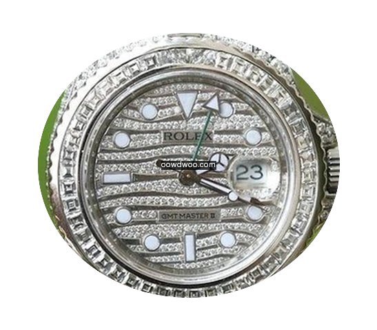 Rolex Gmt Master Ii Steel Diamond 116710...