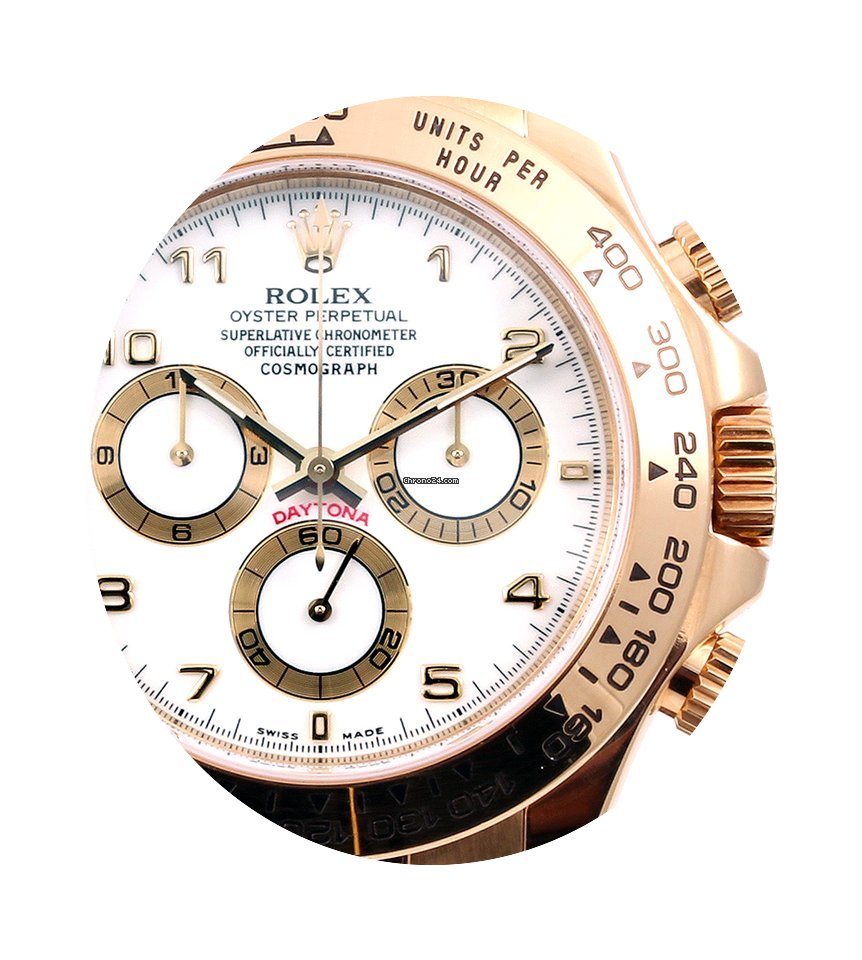 Rolex 18K Yellow Gold Daytona White Dial...
