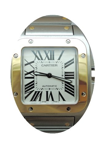 Cartier Santos 100 Steel/Gold...
