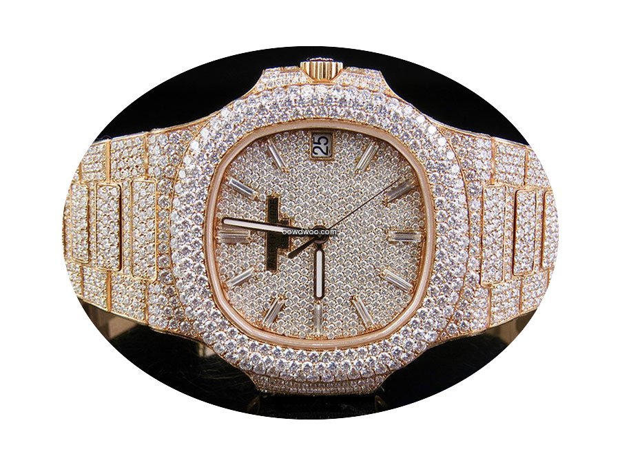 Patek Philippe 18k Rose Gold Mens Nautil...