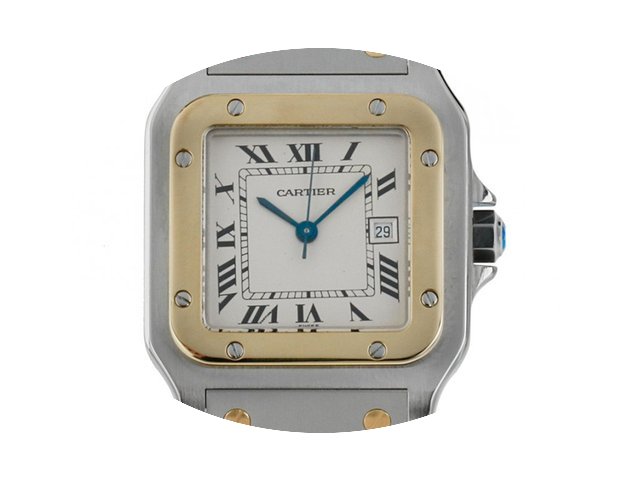 Cartier Santos GM großes Modell Stahl G...