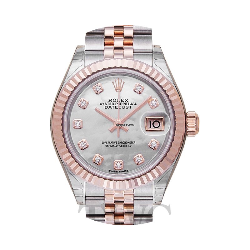 Rolex Lady Datejust 28 White MOP Steel/1...