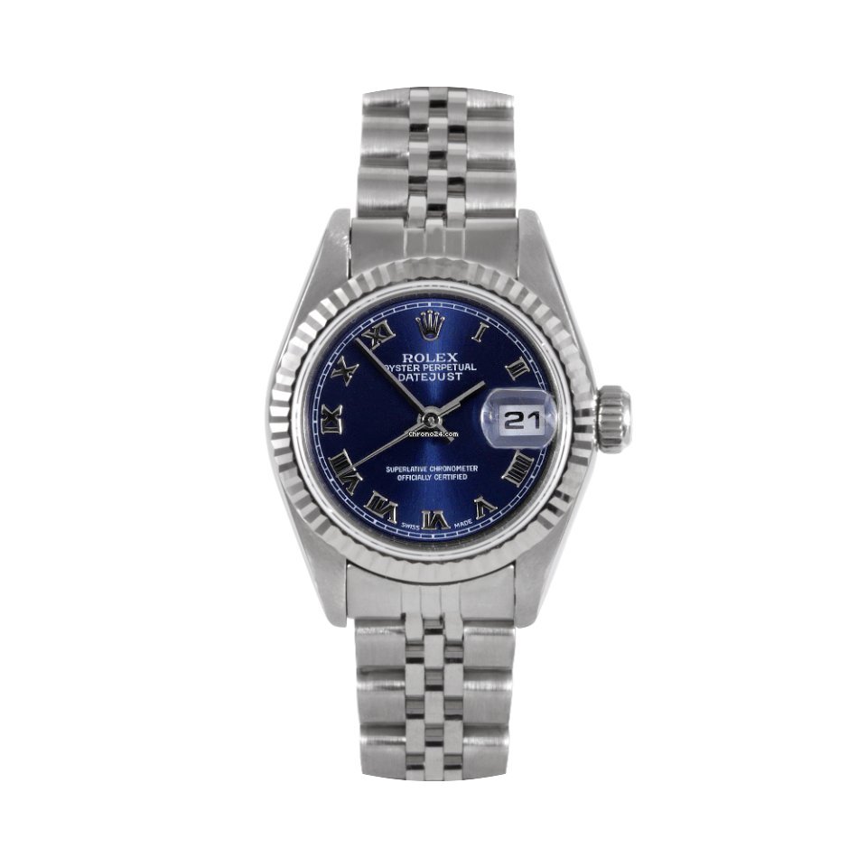 Rolex ladies 69174 Datejust - Blue Roman...