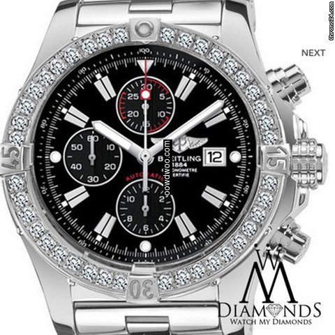 Breitling Super Avenger Watch Black Stic...