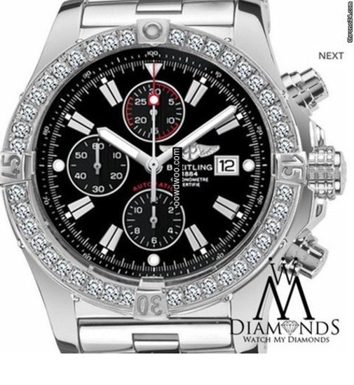 Breitling Super Avenger Watch Black Stic...