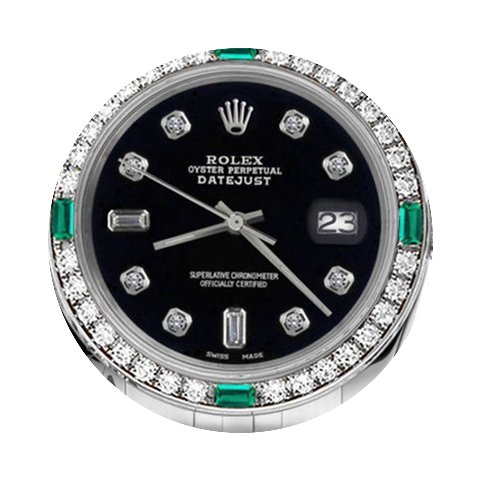 Rolex 36mm Datejust Black Color Dial Eme...