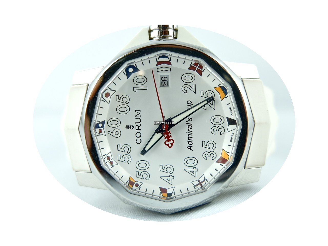Corum Admirals Cup White/Rubber...